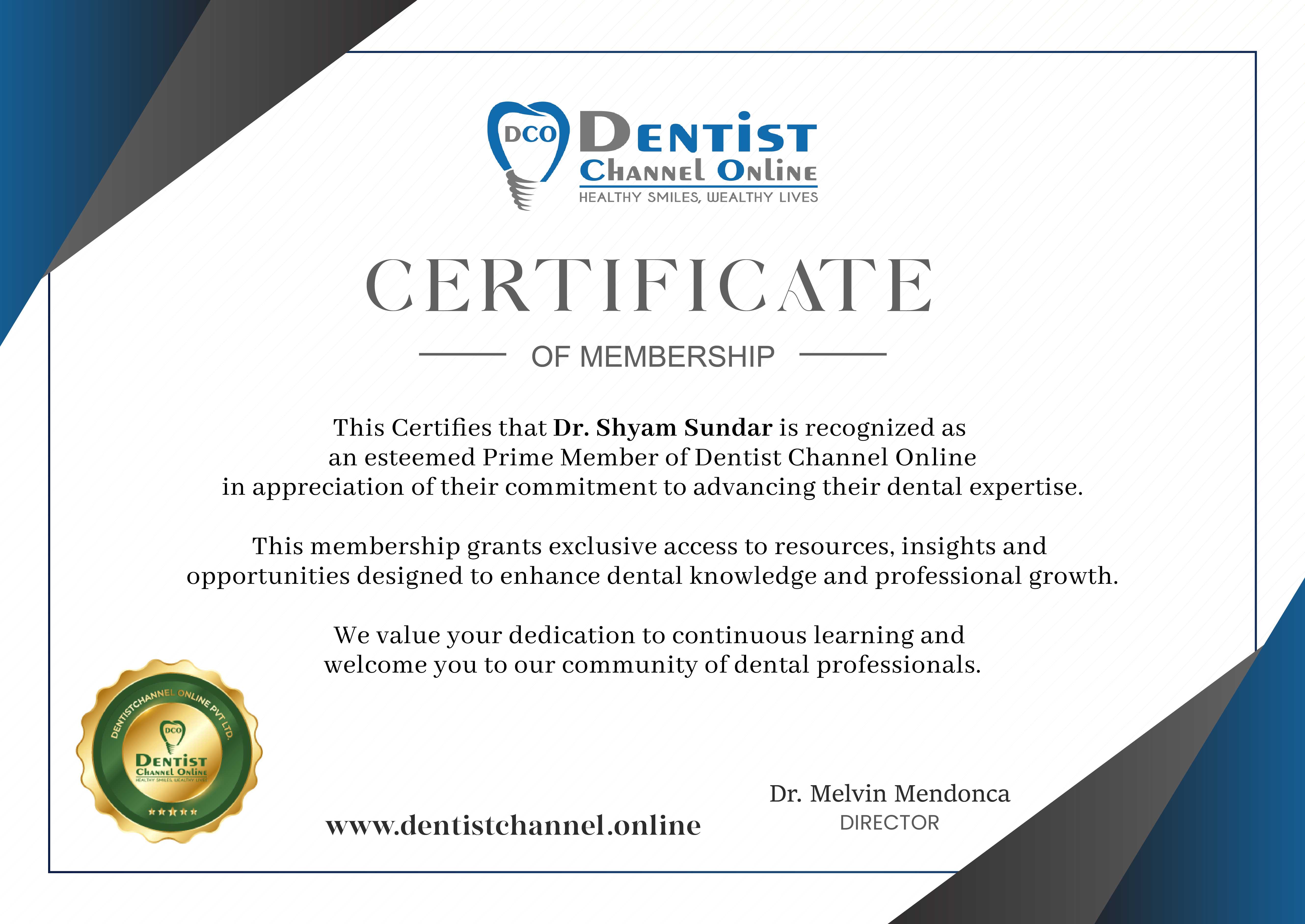 Membership Certificate